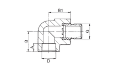 Winkel 90 mit Metall-Auengewinde