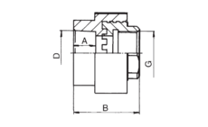 bergangs-Gewinde-Nippel mit Metall-Innengewinde